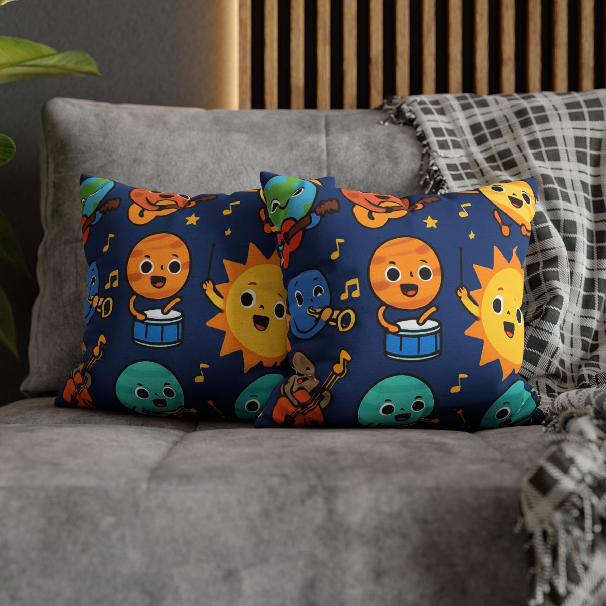 Planetary Music Band designer print pillow cases