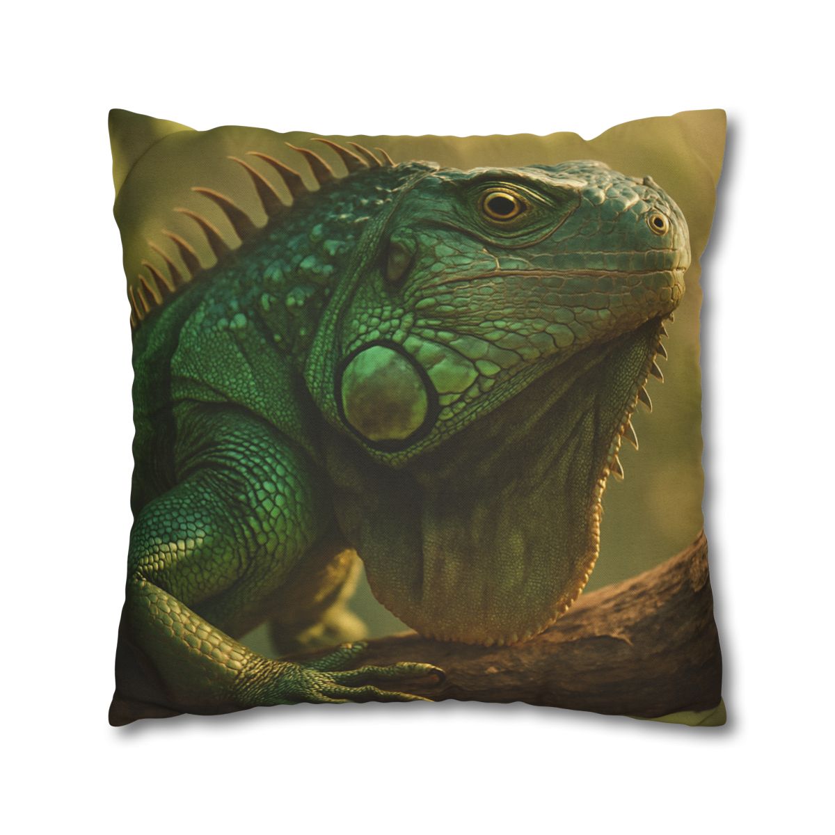 Sunlit Armor Green Iguana personalized pillow covers