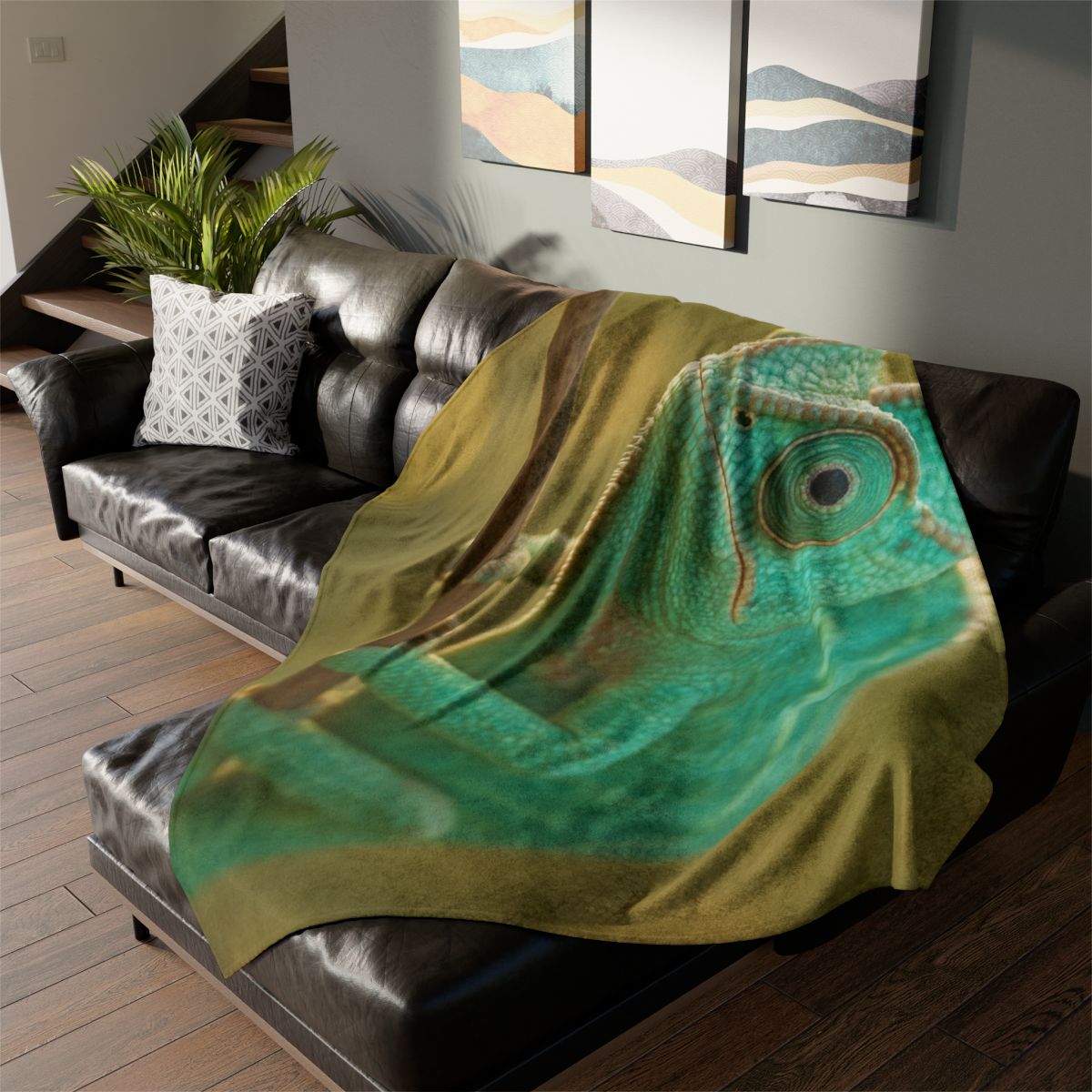 Prism Gaze Veiled Chameleon trendy patterned blankets