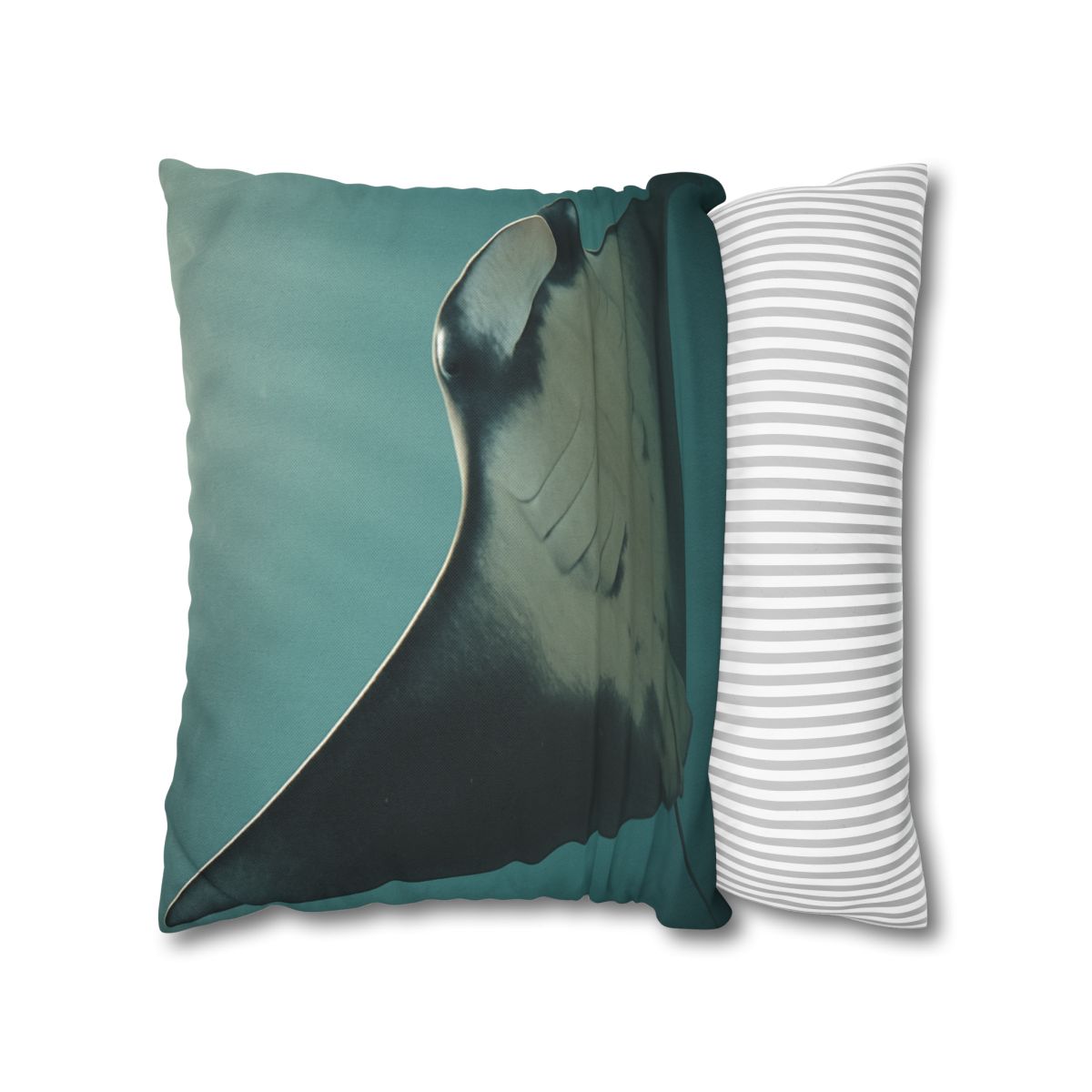 Silent Glide Giant Manta Ray personalized pillow covers