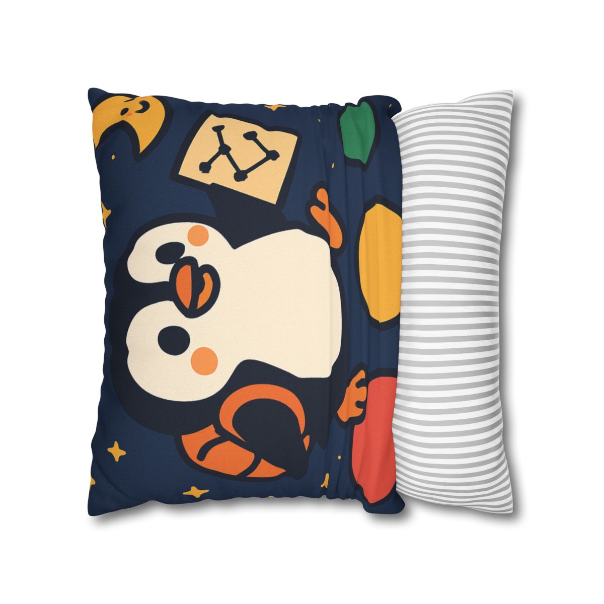 Planet Hopping Penguin Explorer comfortable bedding pillow covers