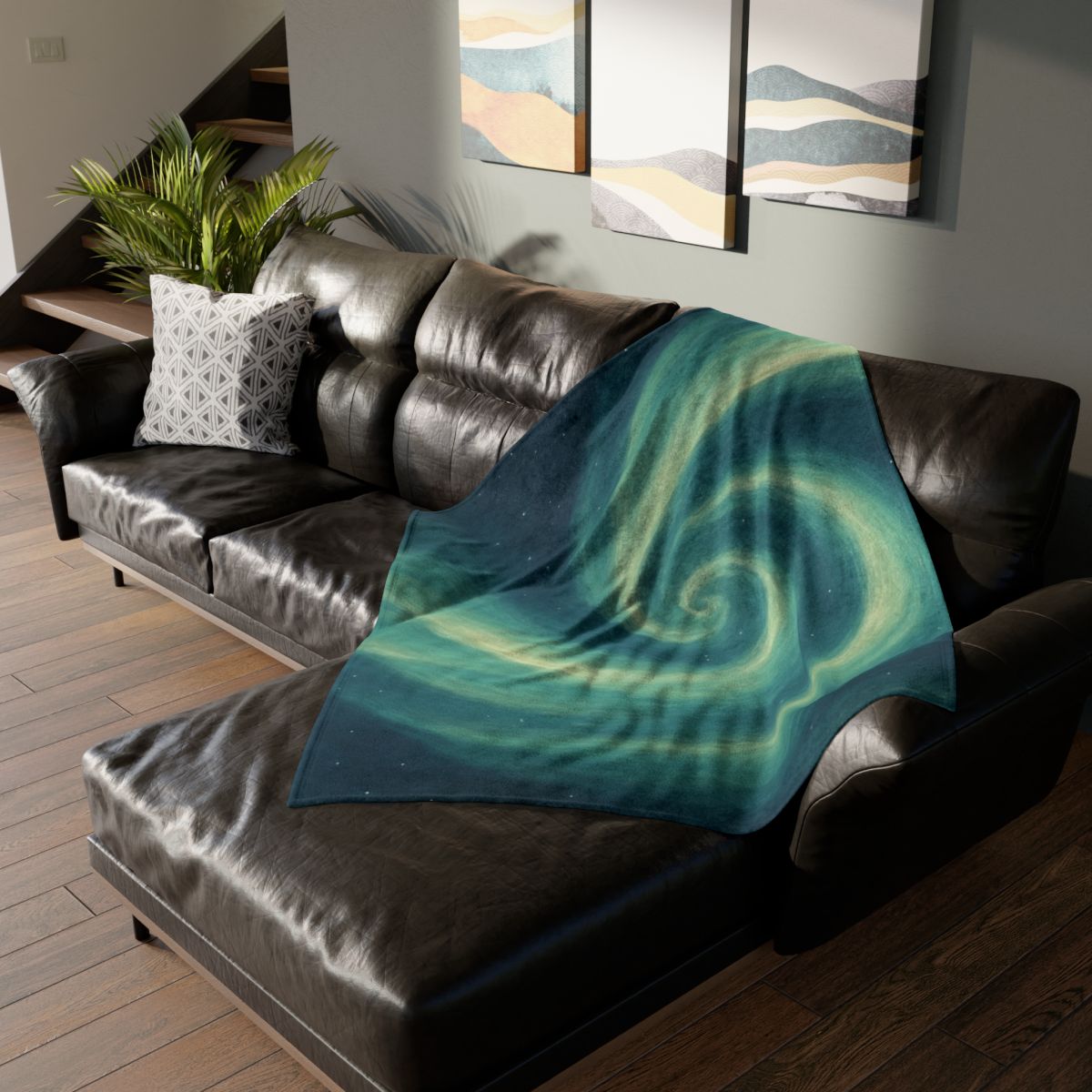 Aurora Spiral Veil soft fleece blankets
