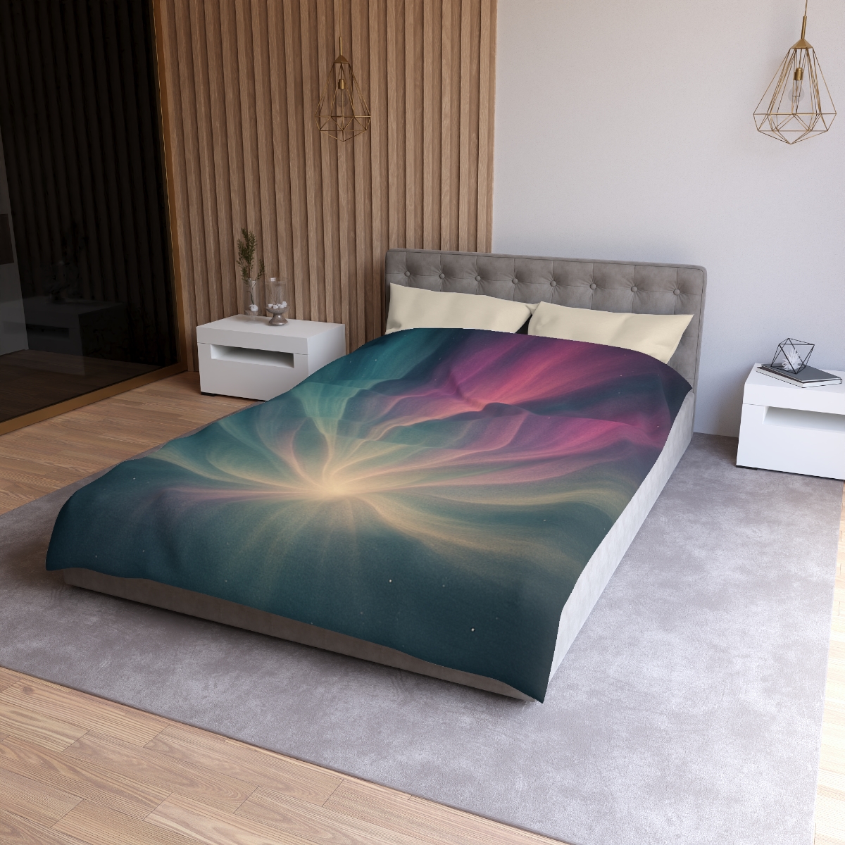 Aurora Nexus Bloom custom duvets