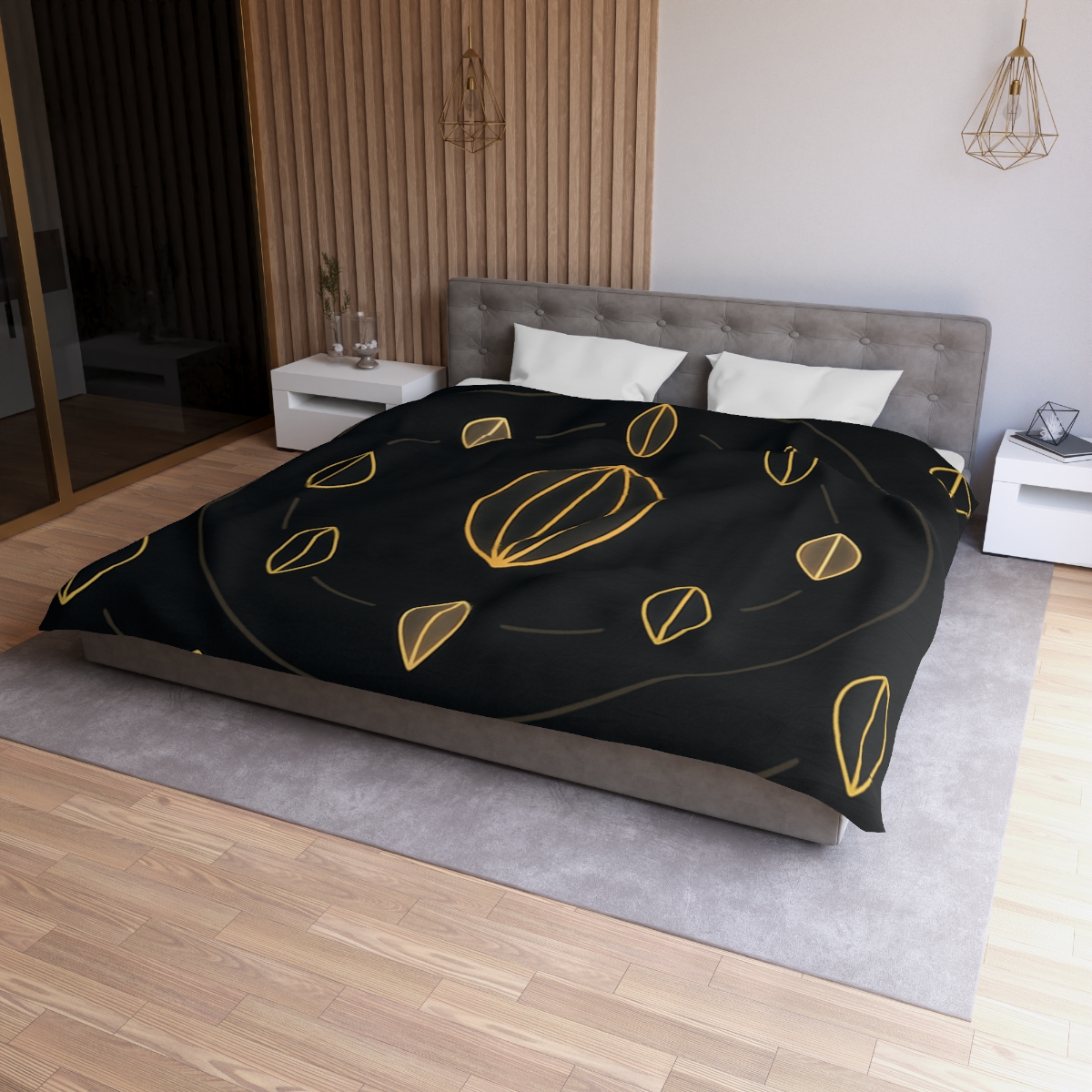 Orbiting Seed Ring Pattern stylish duvet covers