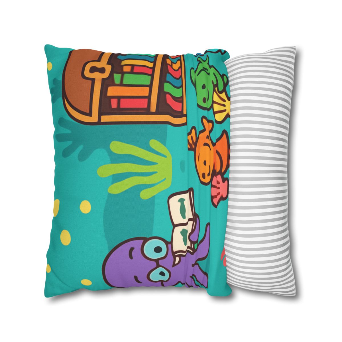 Coral Reef Library With The Octopus Librarian unique gift pillow cases