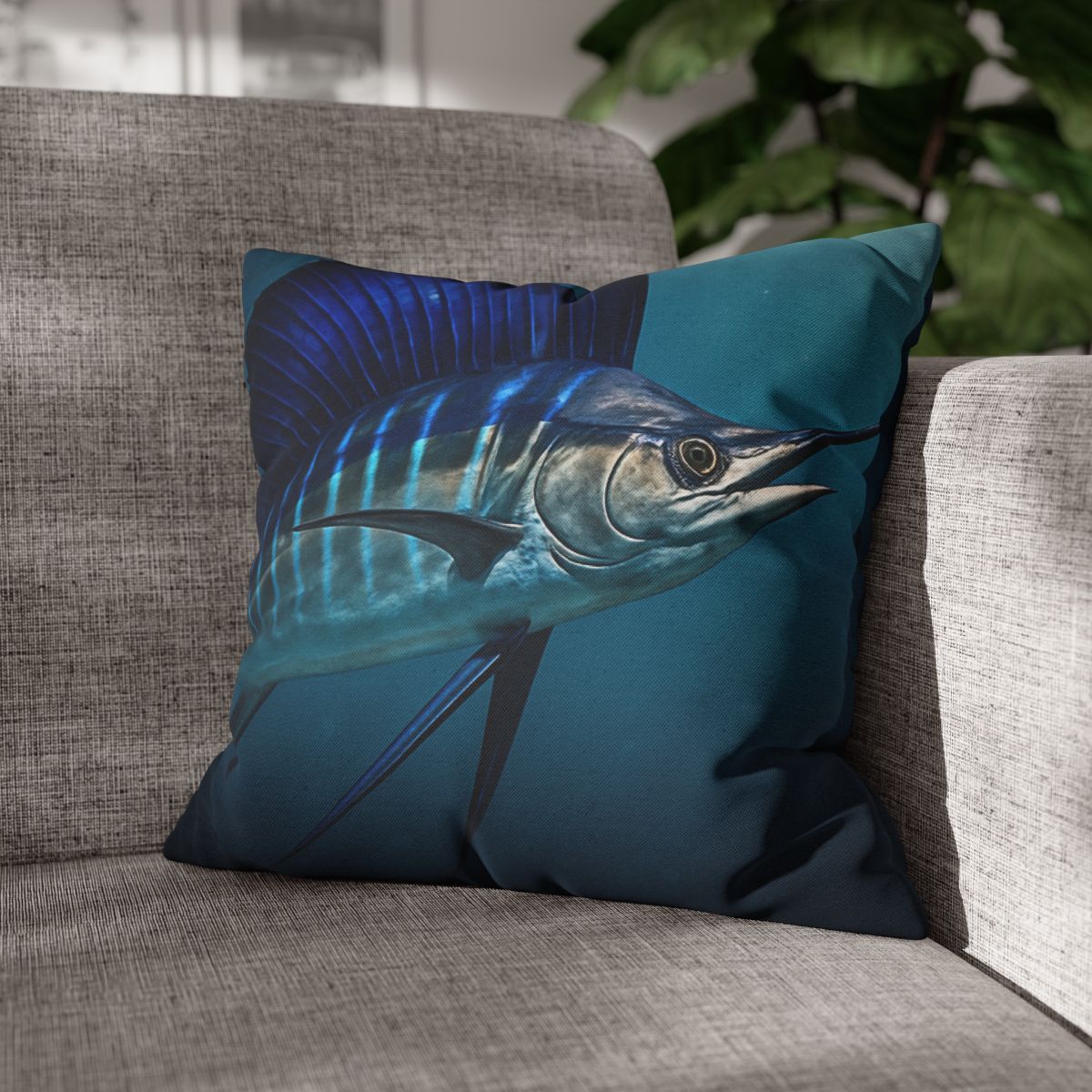 Starlit Surge Sailfish comfortable bedding pillow covers