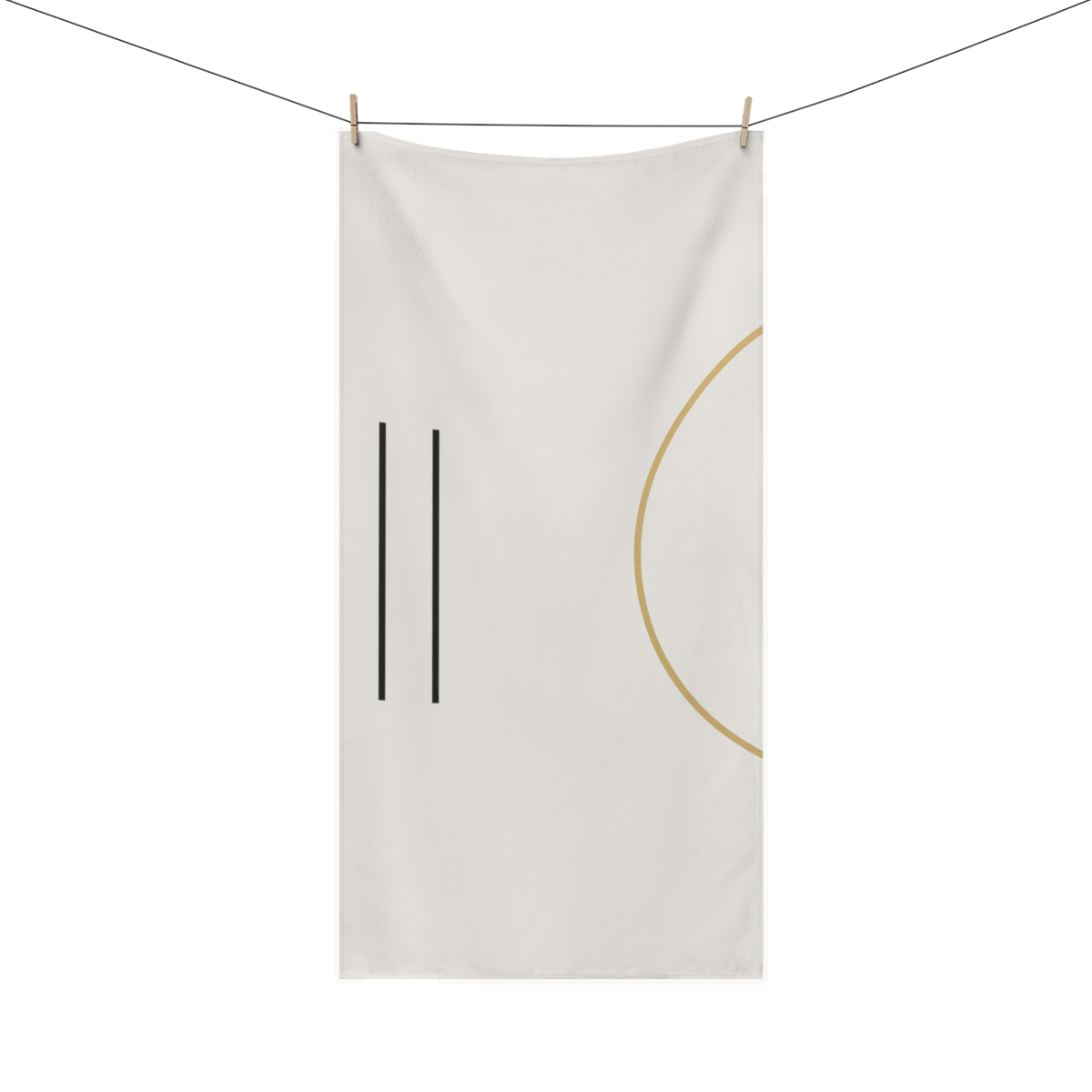 Sparse Arc And Parallel Lines designer printed towels