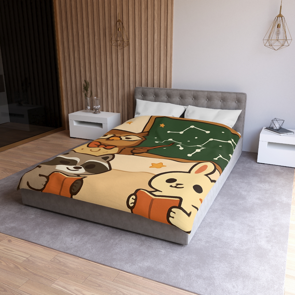 Comet Classroom Owl And The Star Map Chalkboard warm winter duvets