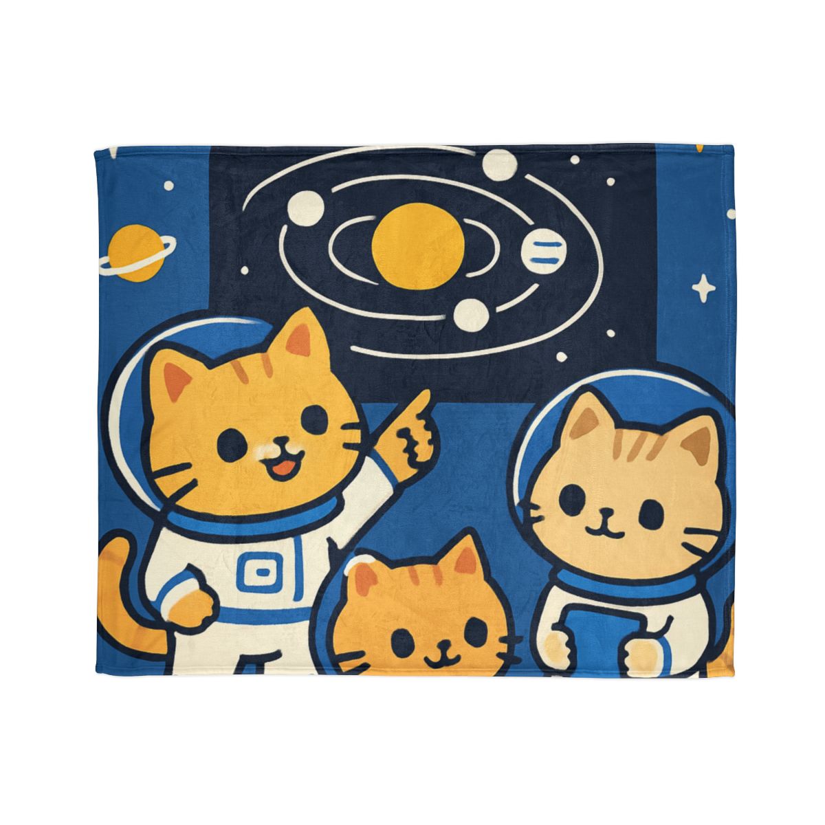 Space School For Curious Cats trendy patterned blankets