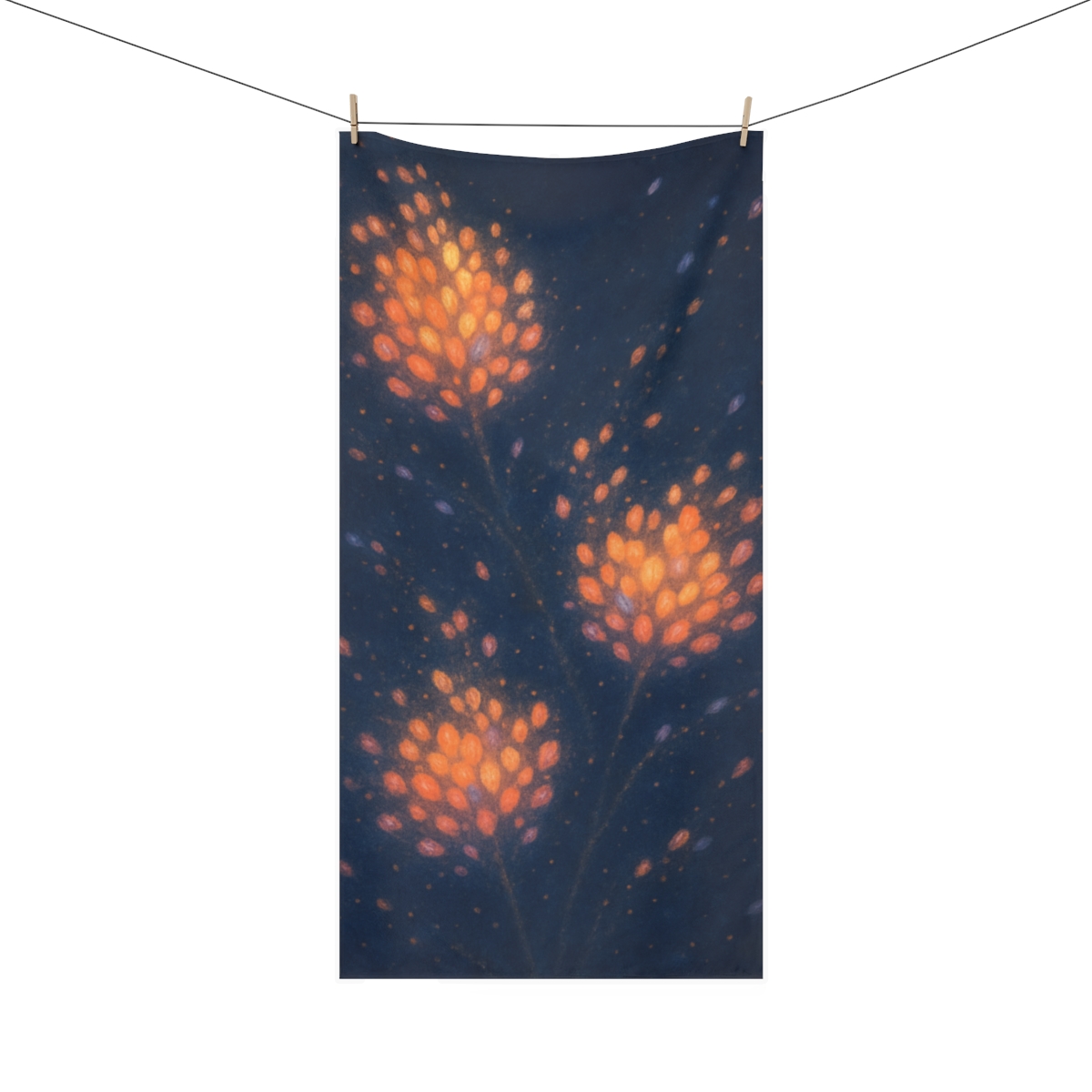 Seed Cluster Nebula Bloom designer printed towels