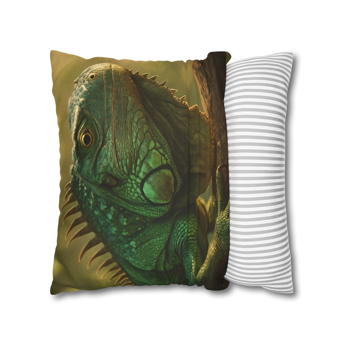 Sunlit Armor Green Iguana personalized pillow covers
