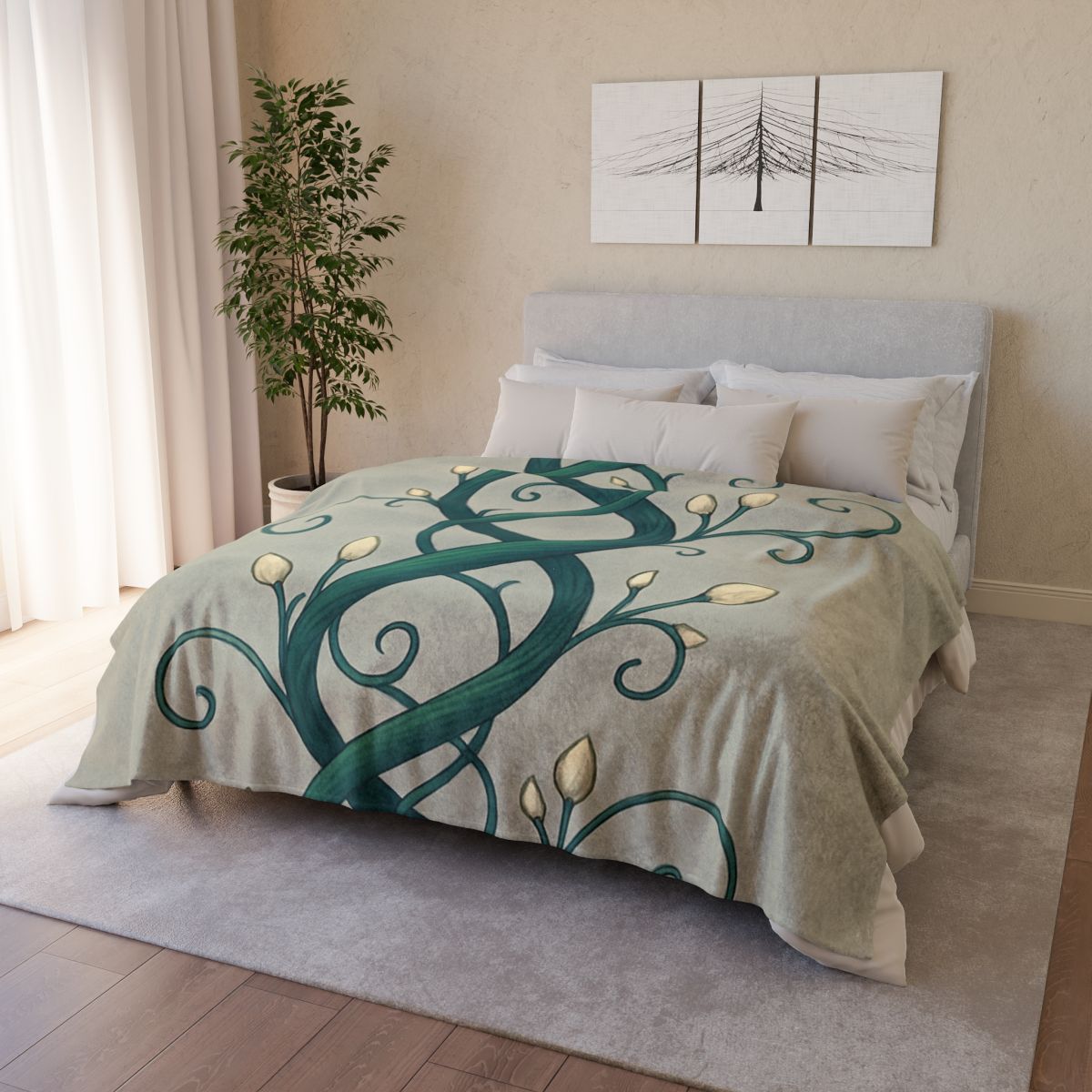 Vine Helix Tangle stylish throw blankets