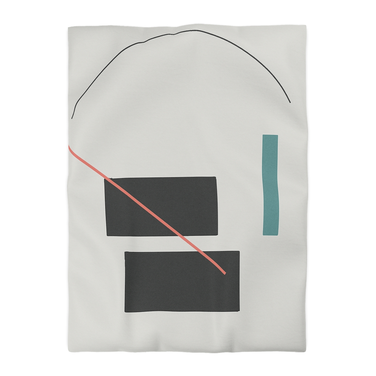 Stacked Rectangles With Crossing Arc trendy bedroom duvets