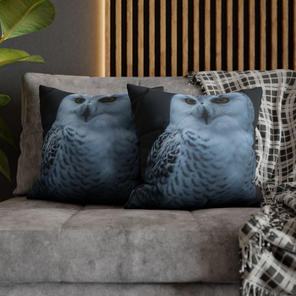 Midnight Watch Snowy Owl comfortable bedding pillow covers