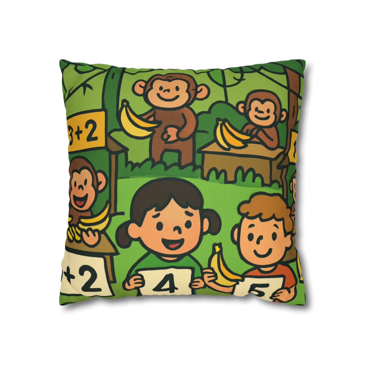Jungle Math Monkey Market stylish decorative pillowcases