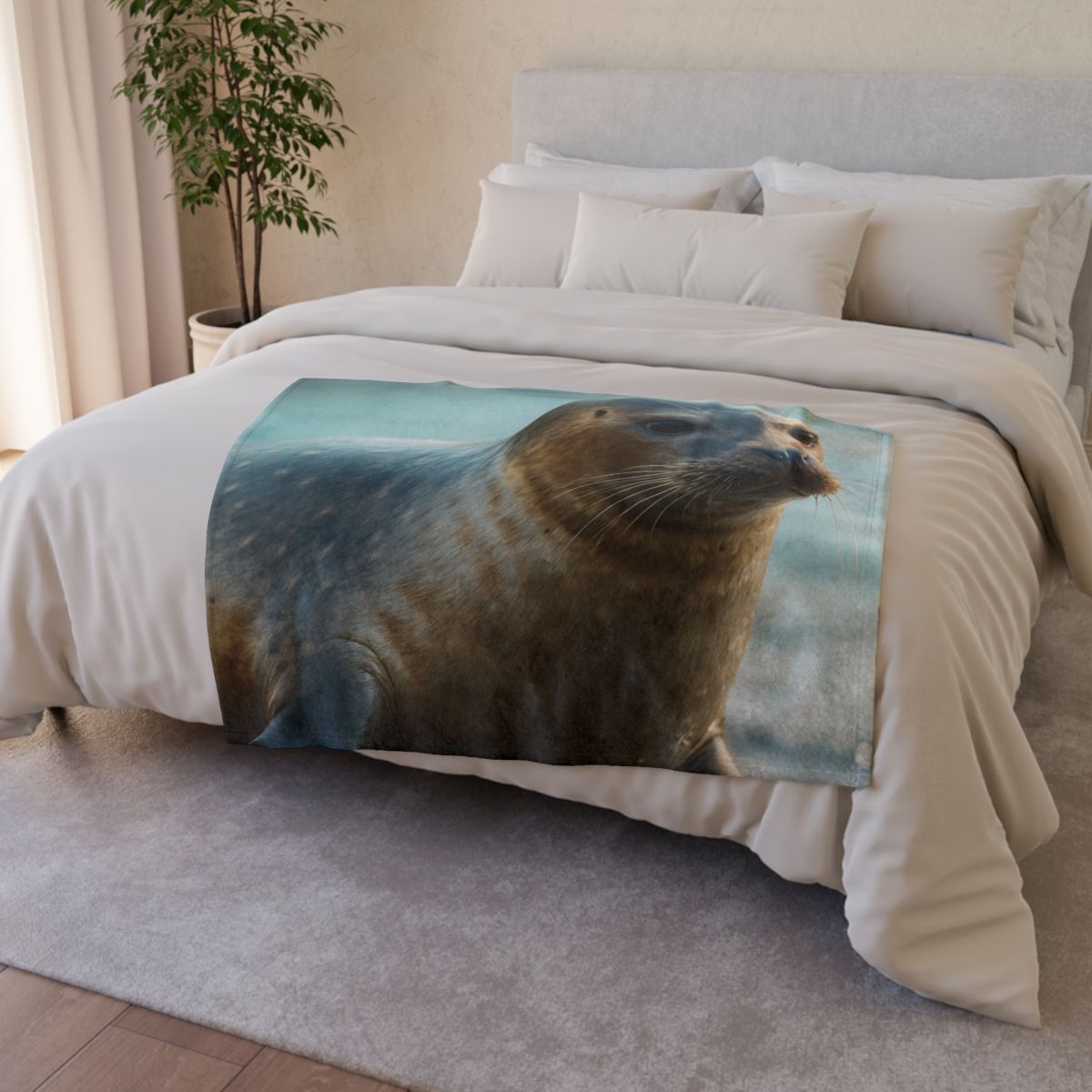 Harbor Sentinel Seal personalized cozy blankets