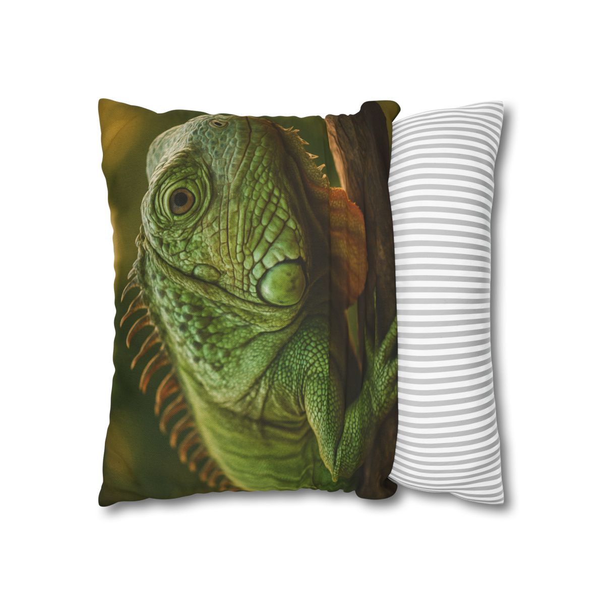 Orbit Glow Green Iguana custom pillow cases