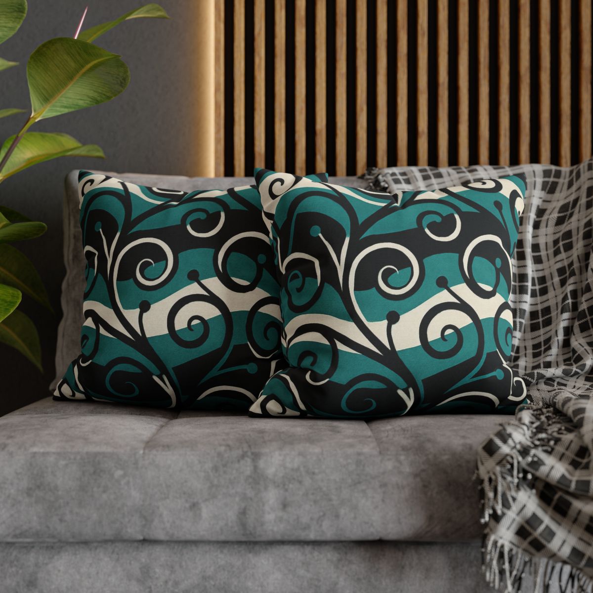 Vine Curl Wave Interference custom pillow cases