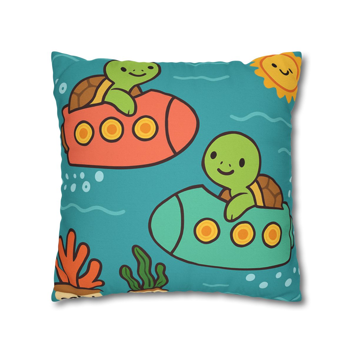 Rainbow Reef Rocket Race trendy patterned pillow cases