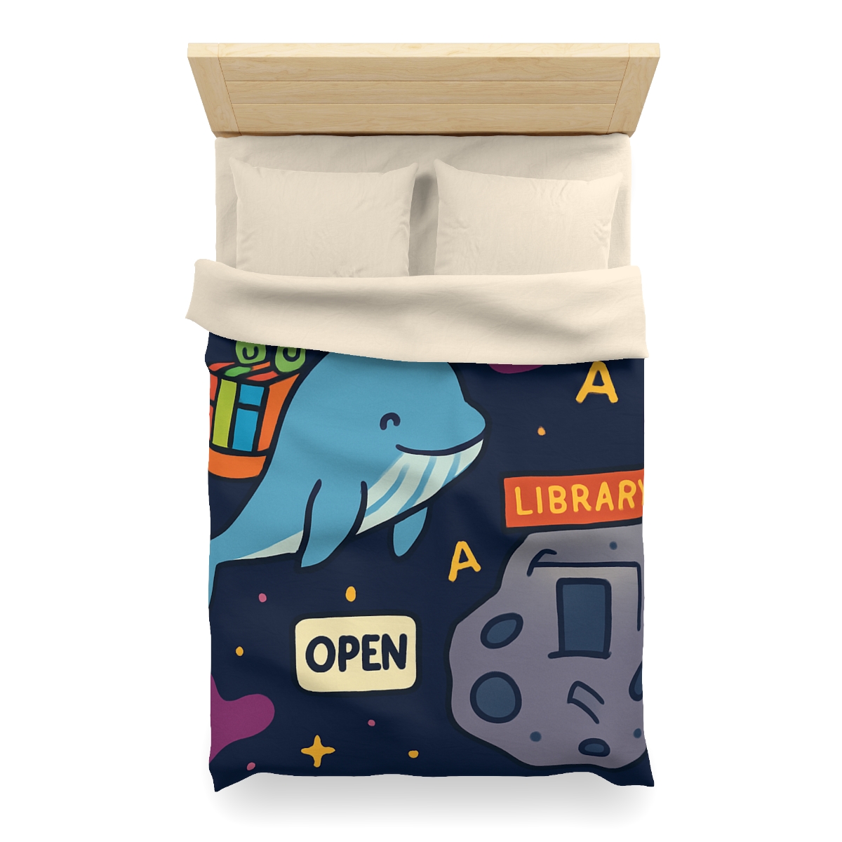 Nebula Library Whale trendy bedroom duvets