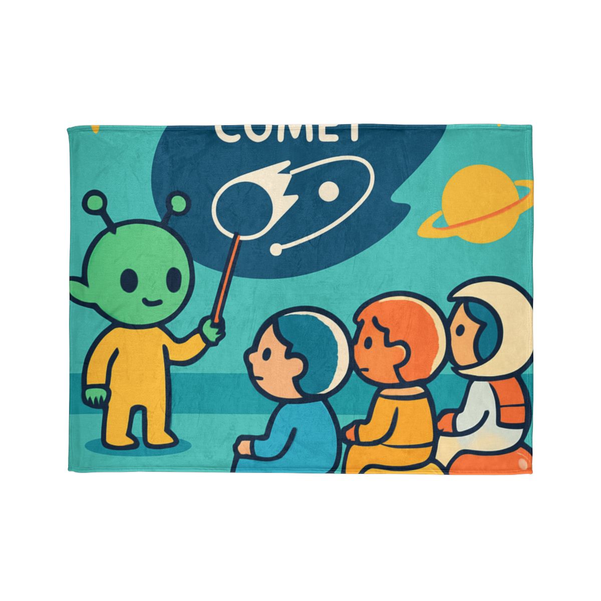 Comet Classroom On A Bubble Planet unique gift blanketscustom blankets