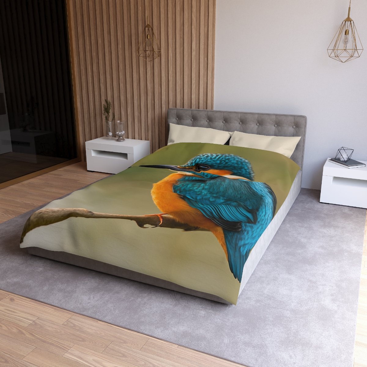 Sapphire Bolt Kingfisher trendy bedroom duvets