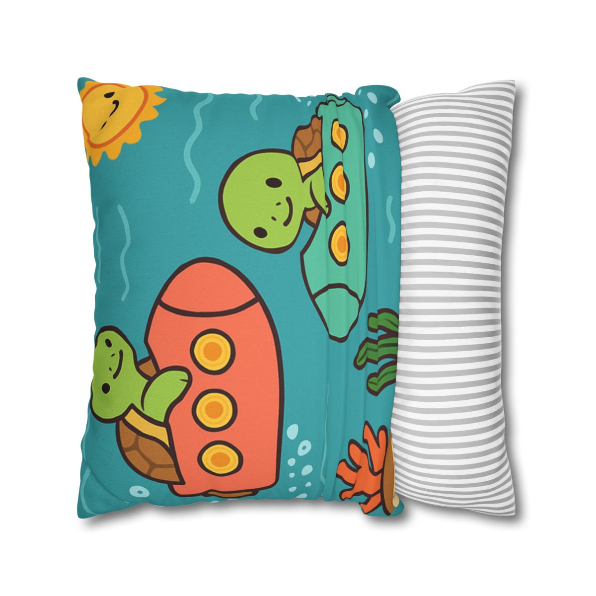 Rainbow Reef Rocket Race trendy patterned pillow cases