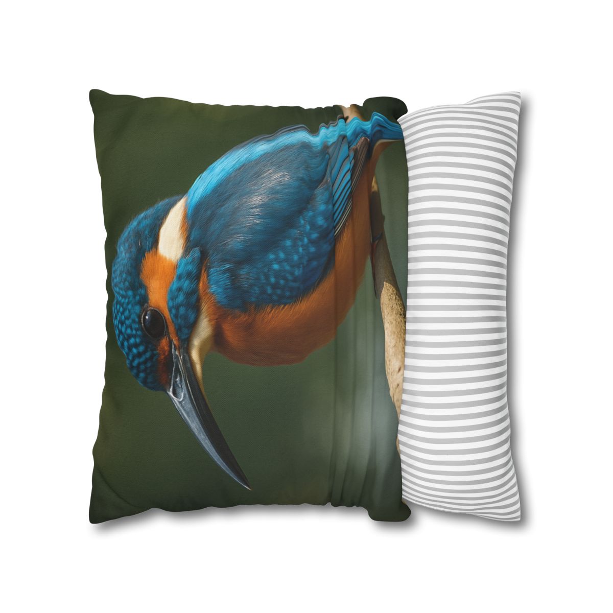 Azure Bolt Common Kingfisher designer print pillow cases