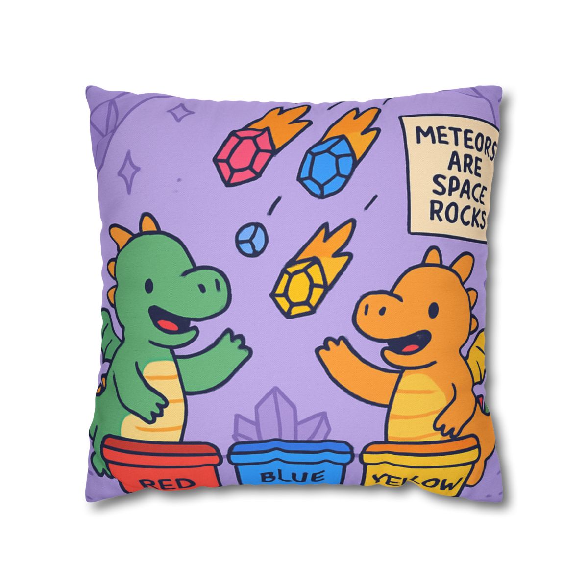 Crystal Cave Dragons Sorting Gem Meteors trendy patterned pillow cases