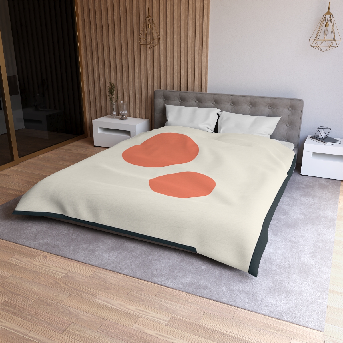 Asymmetric Frame Gap With Two Discs custom duvets