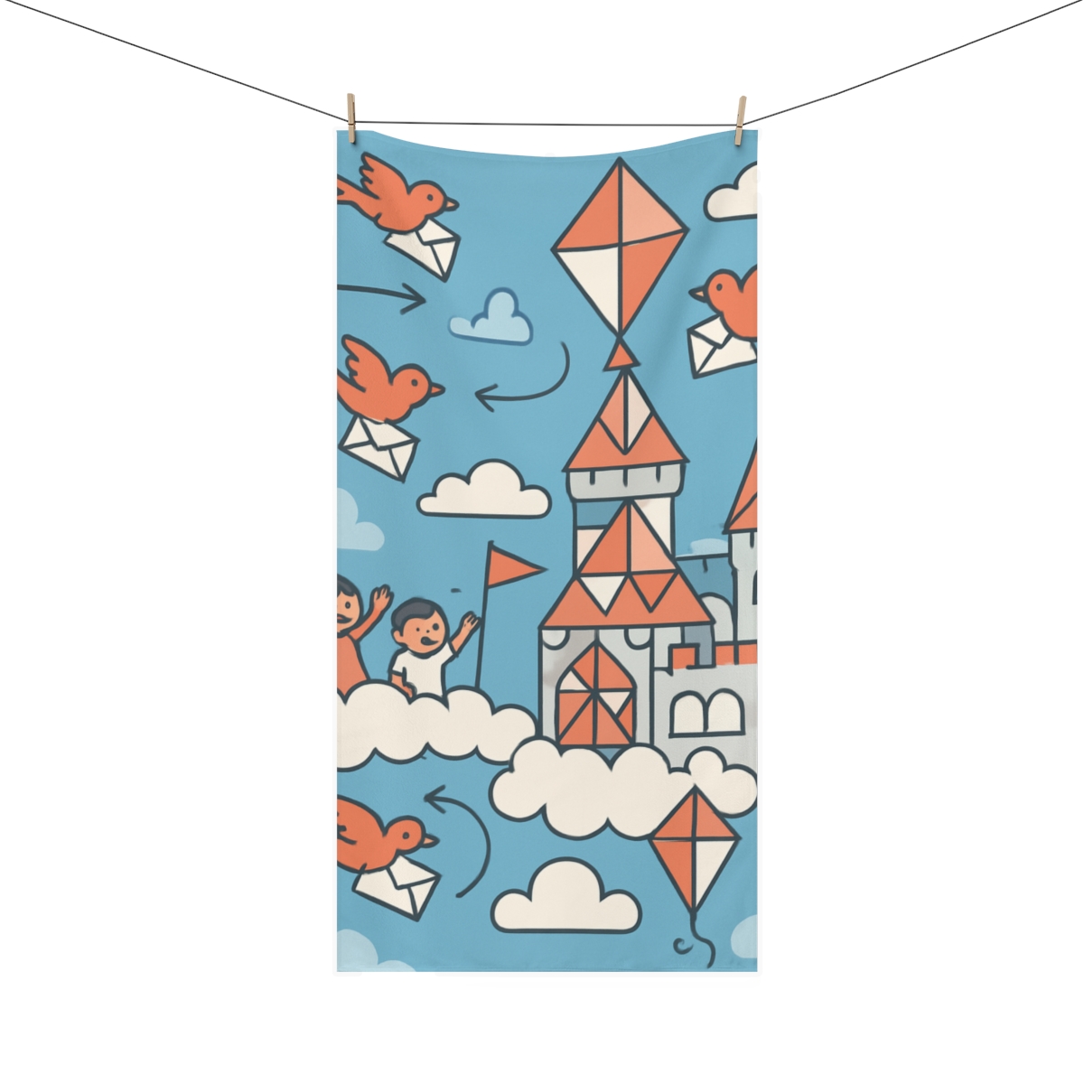 Sky Kite Castle decorative home towelscustom towels