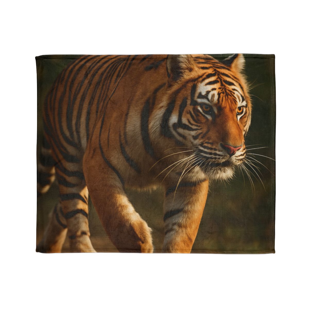 Forest Stalker Bengal Tiger personalized cozy blankets