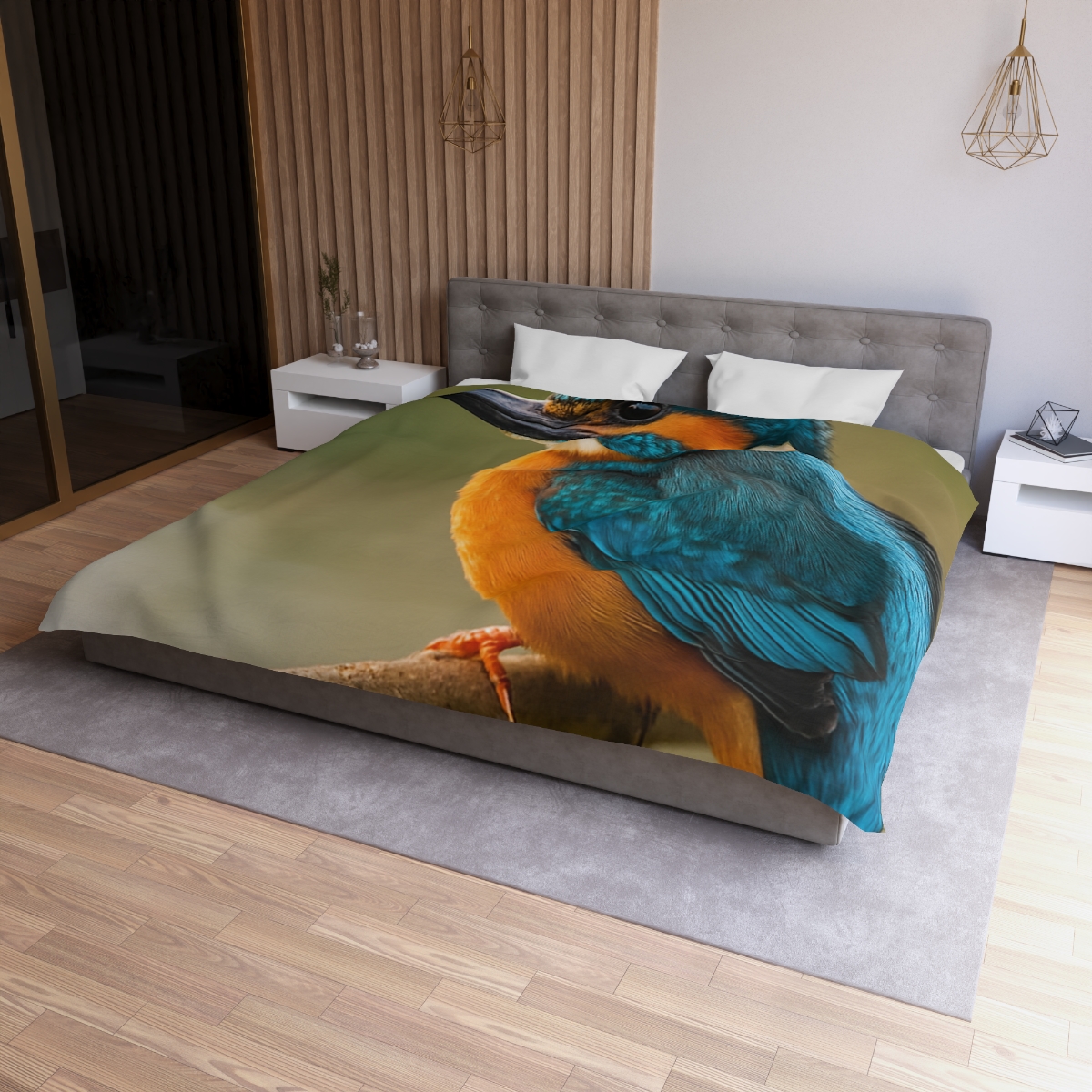 Sapphire Bolt Kingfisher trendy bedroom duvets