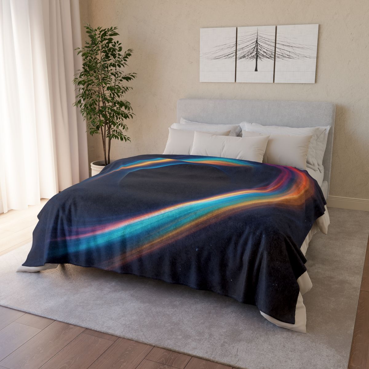 Chromatic Lensing Mirage soft fleece blankets