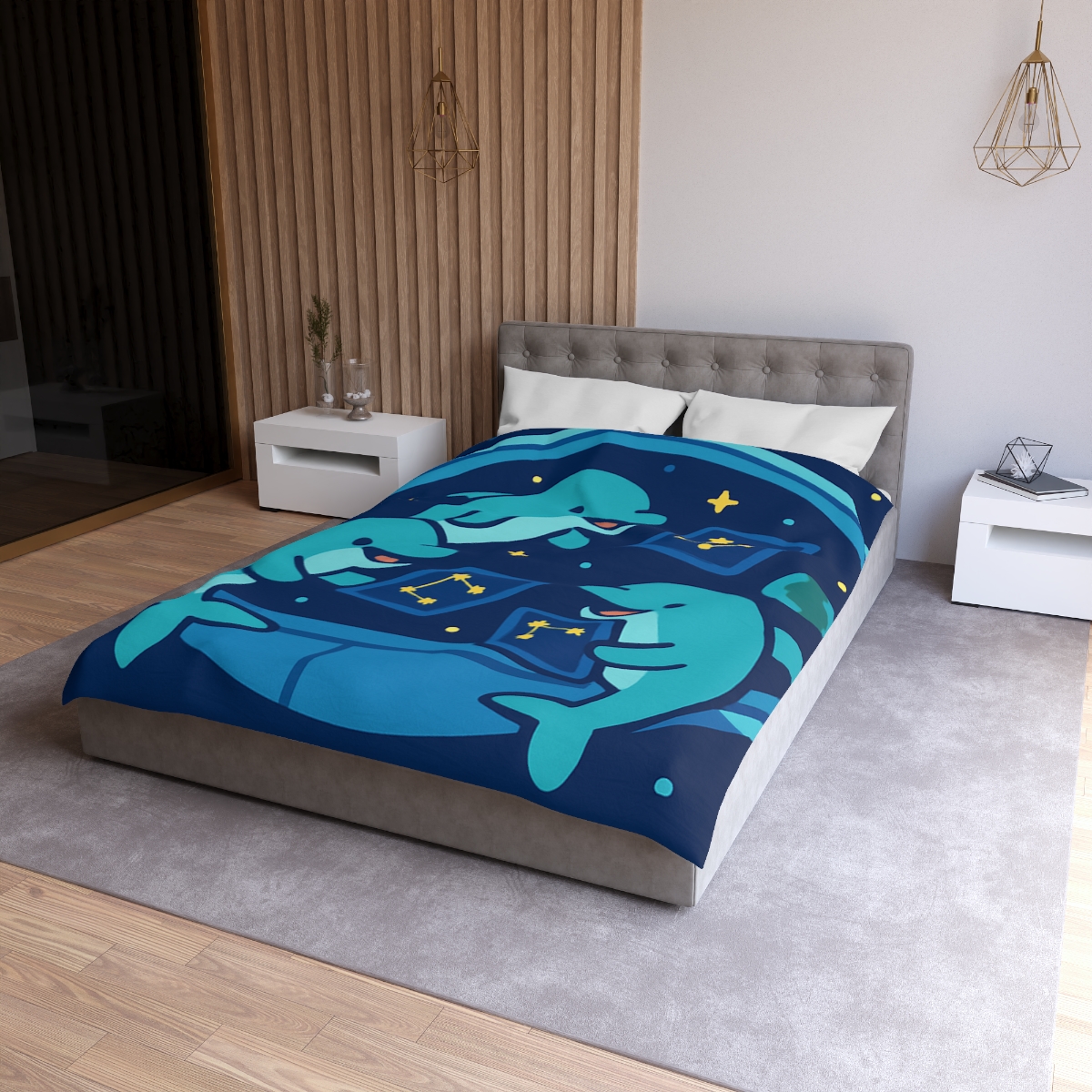 Cosmic Dolphin Classroom stylish duvet covers