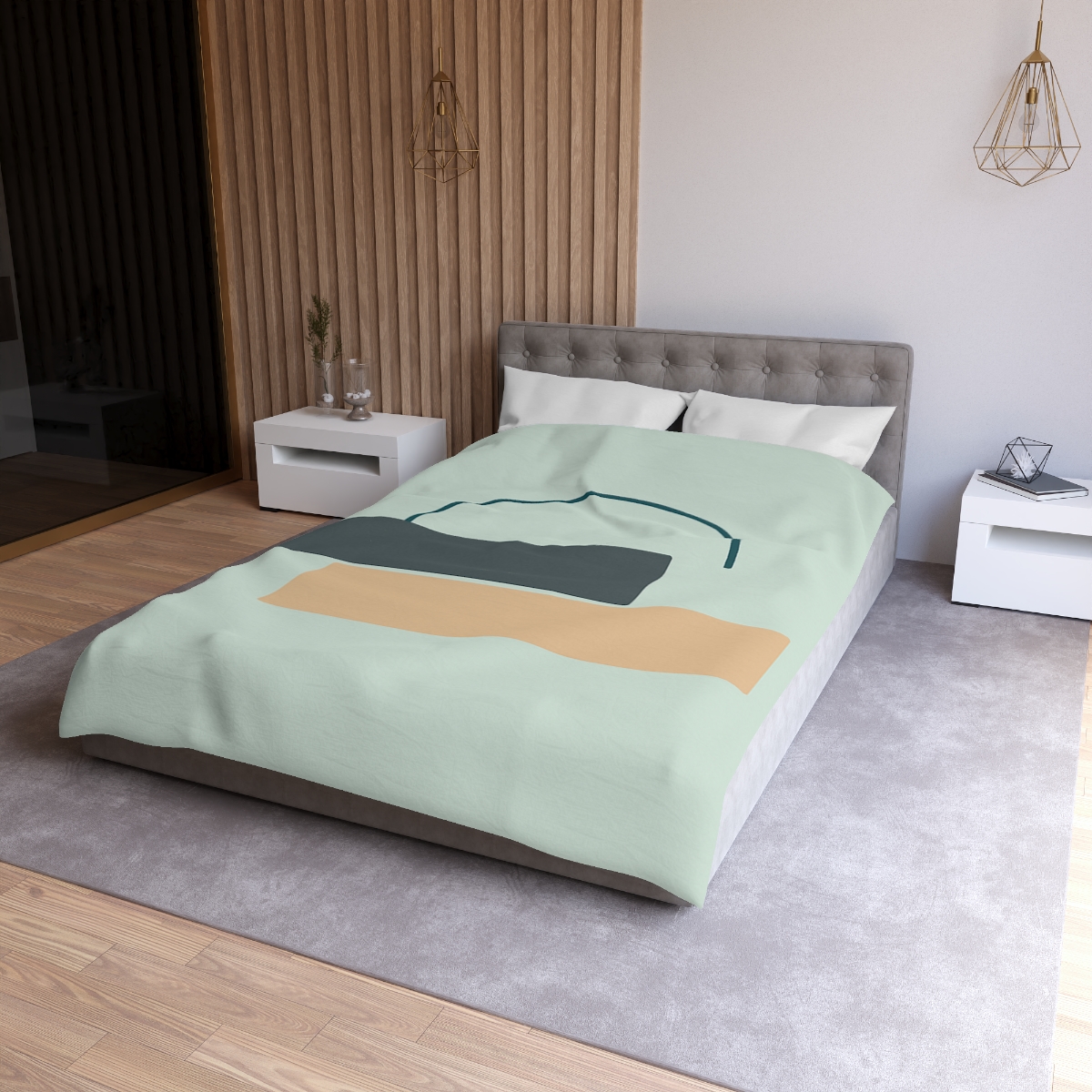 Stepped Arc And Twin Slabs designer printed duvets