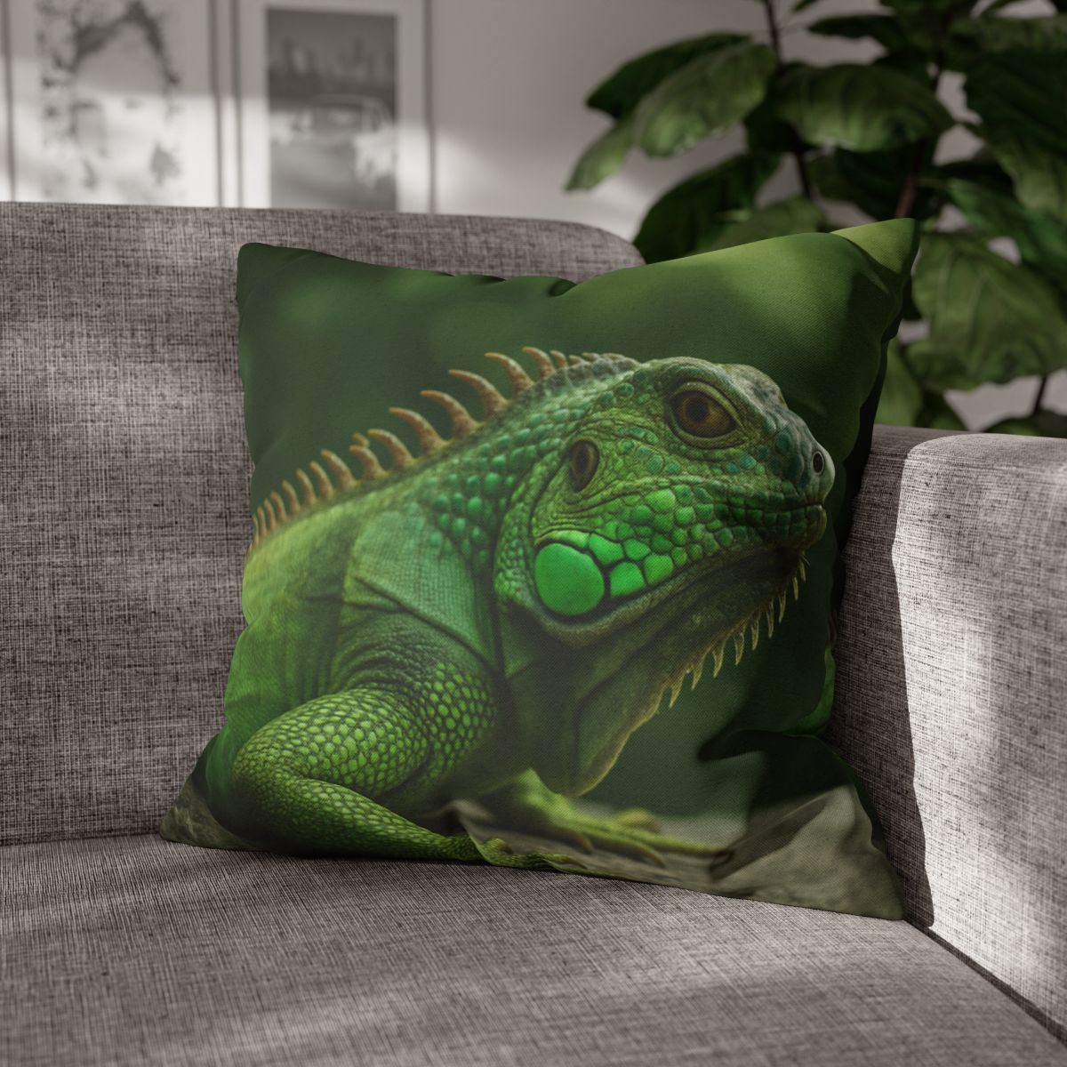 Stone Watcher Green Iguana custom pillow cases