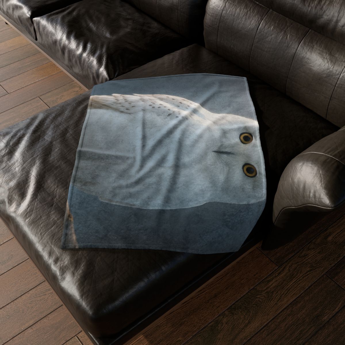 Twilight Watcher Snowy Owl stylish throw blankets