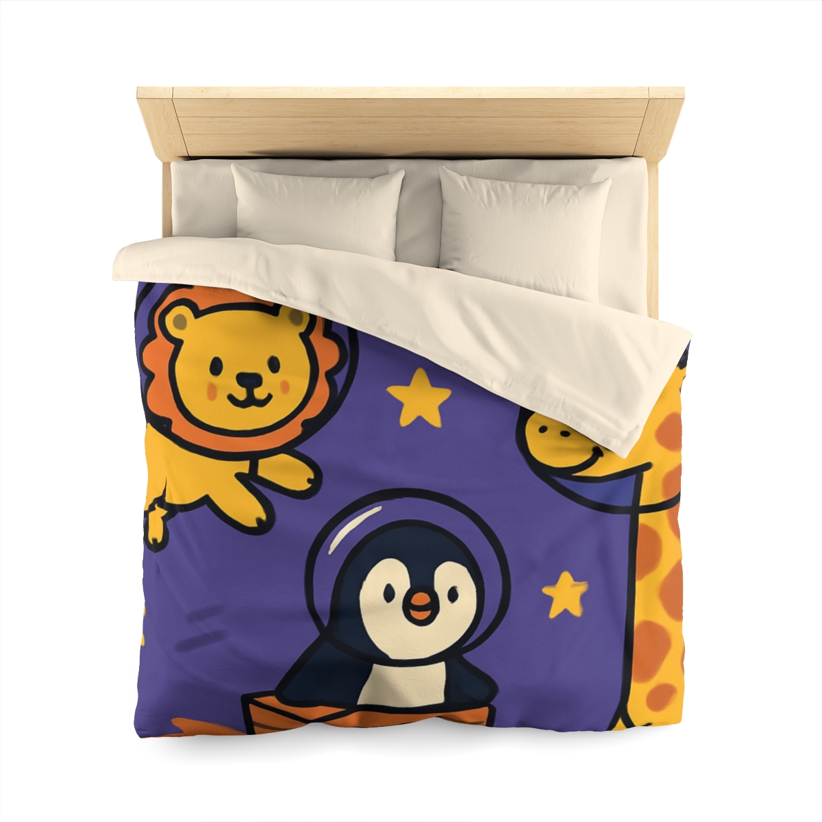 Starry Space Zoo personalized bedding duvets