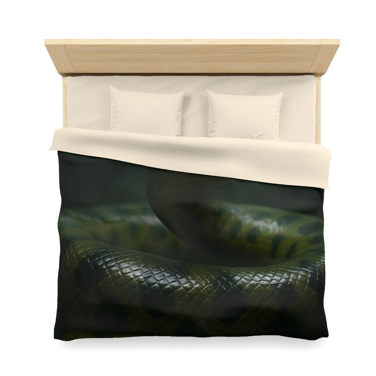 Starlit Coil Green Anaconda custom duvets