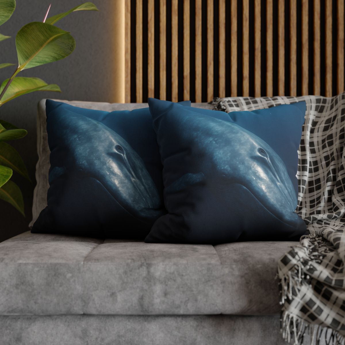 Ocean Song Blue Whale designer print pillow cases