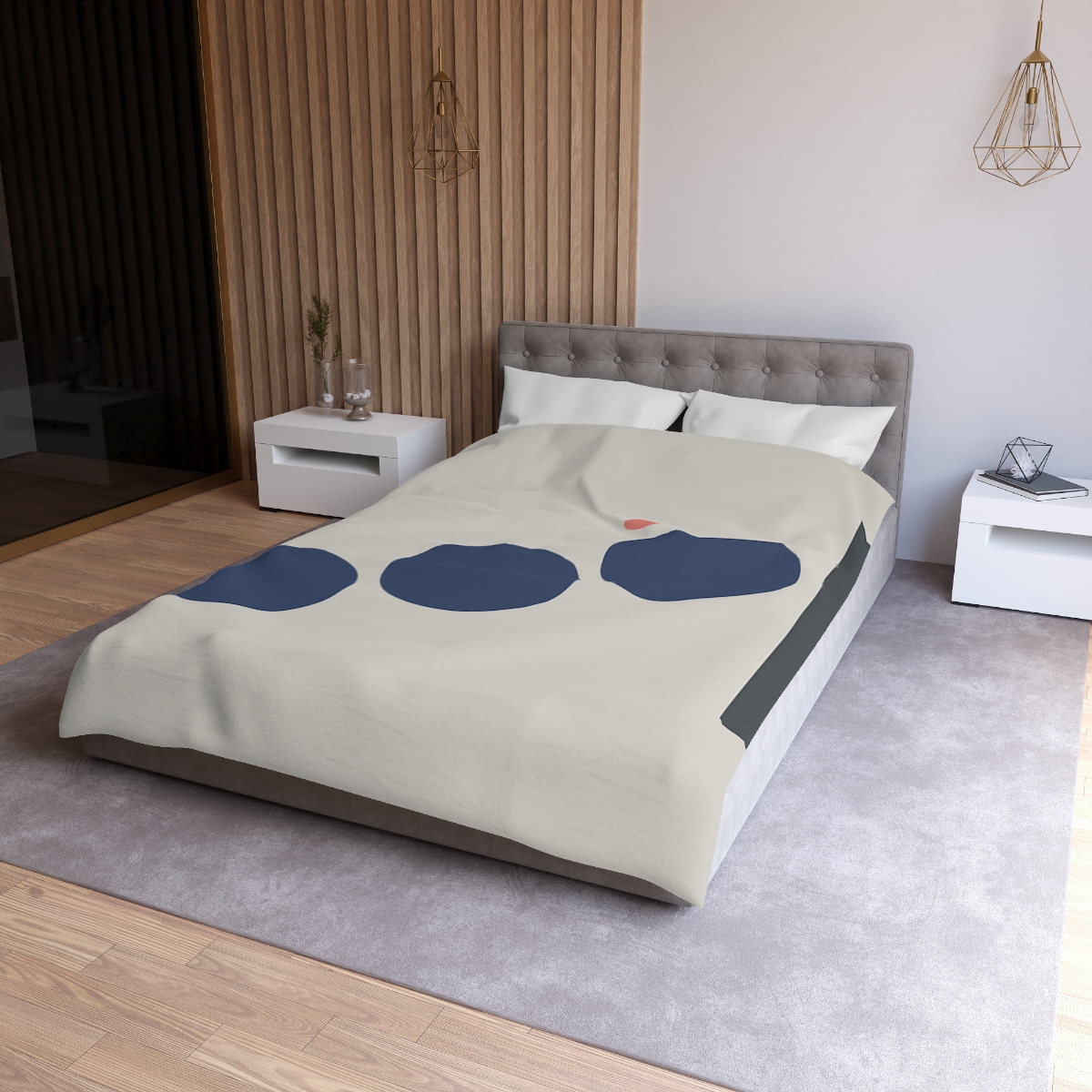 Stepped Circles And Side Bar personalized bedding duvets