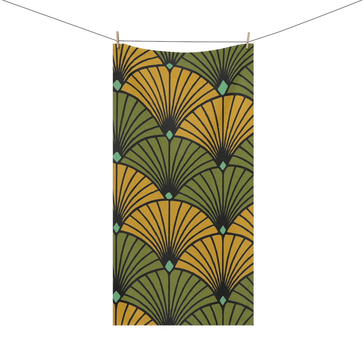 Frond Fan Tessellation comfortable face towels