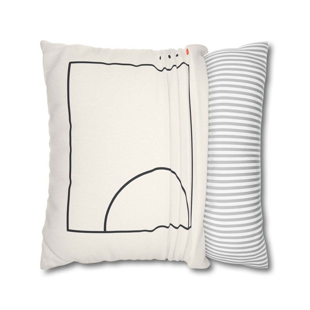 Open Frame With Offset Arc designer print pillow cases