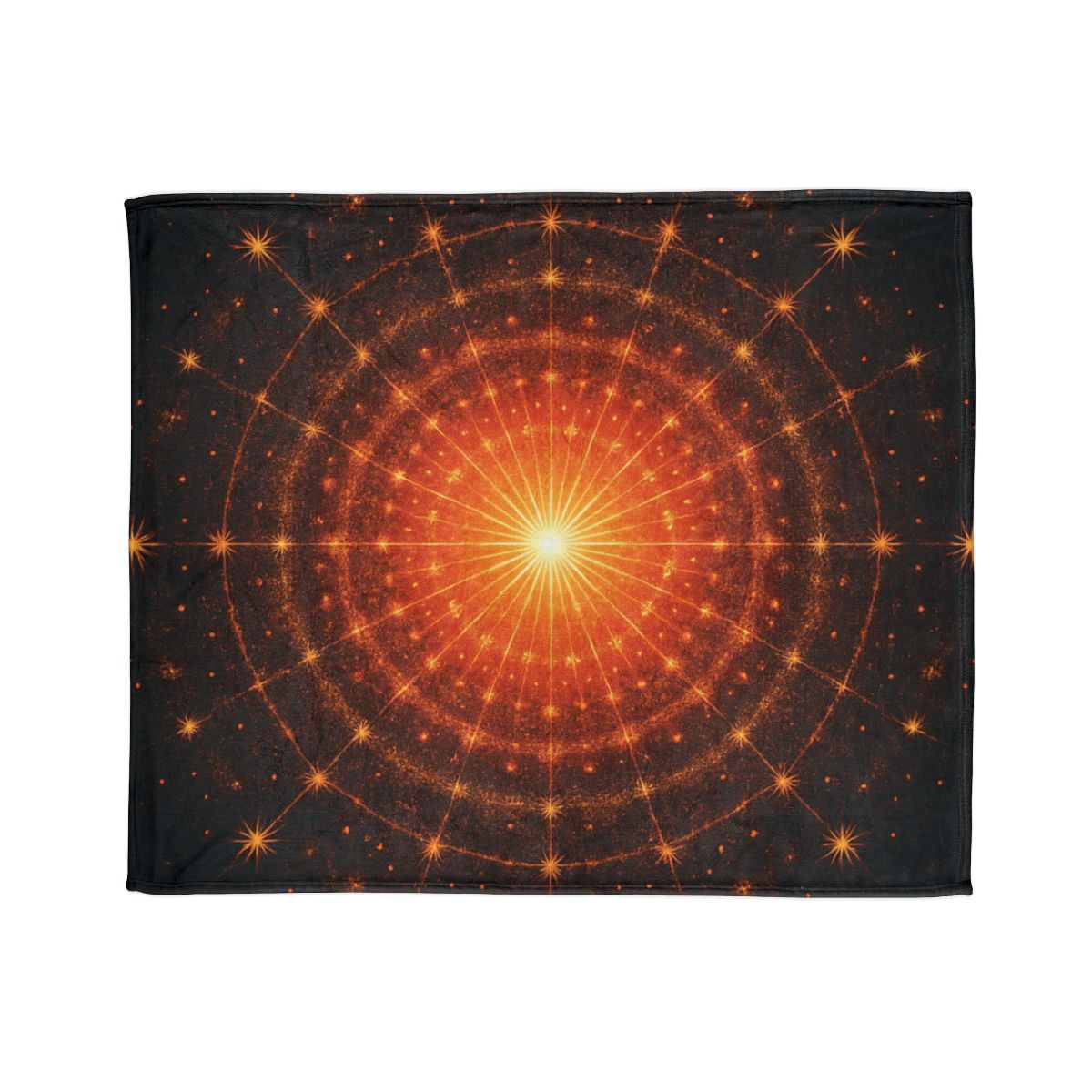 Photon Burst Mandala designer printed blankets