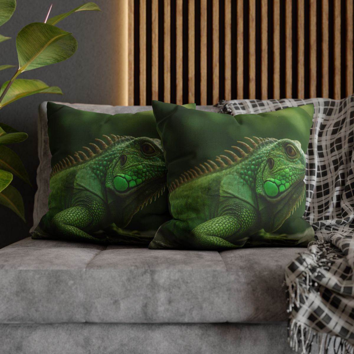 Stone Watcher Green Iguana custom pillow cases