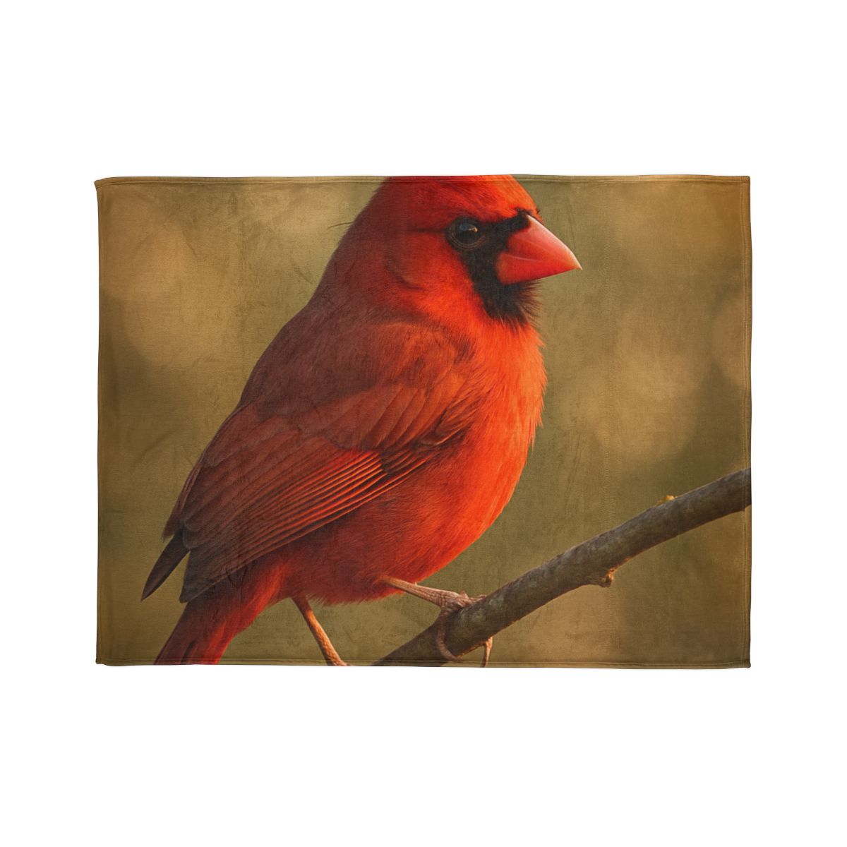 Crimson Pulse Northern Cardinal warm winter blankets
