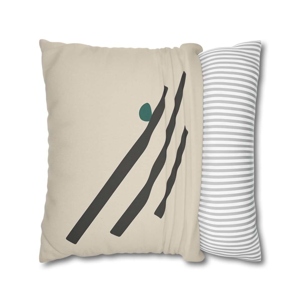 Staggered Short Bars With Quiet Dot designer print pillow cases