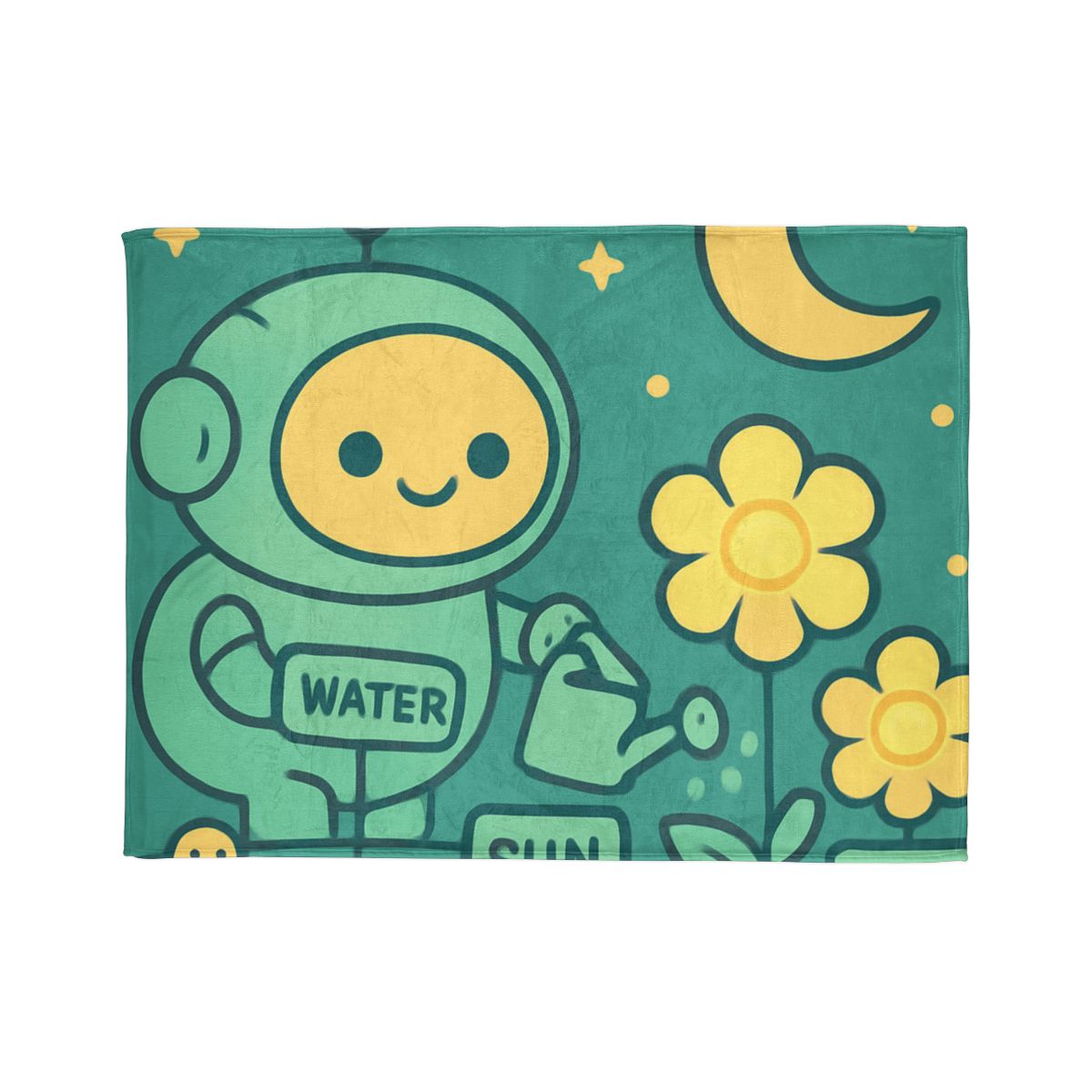 Robot Gardener And The Moonflower Patch warm winter blankets