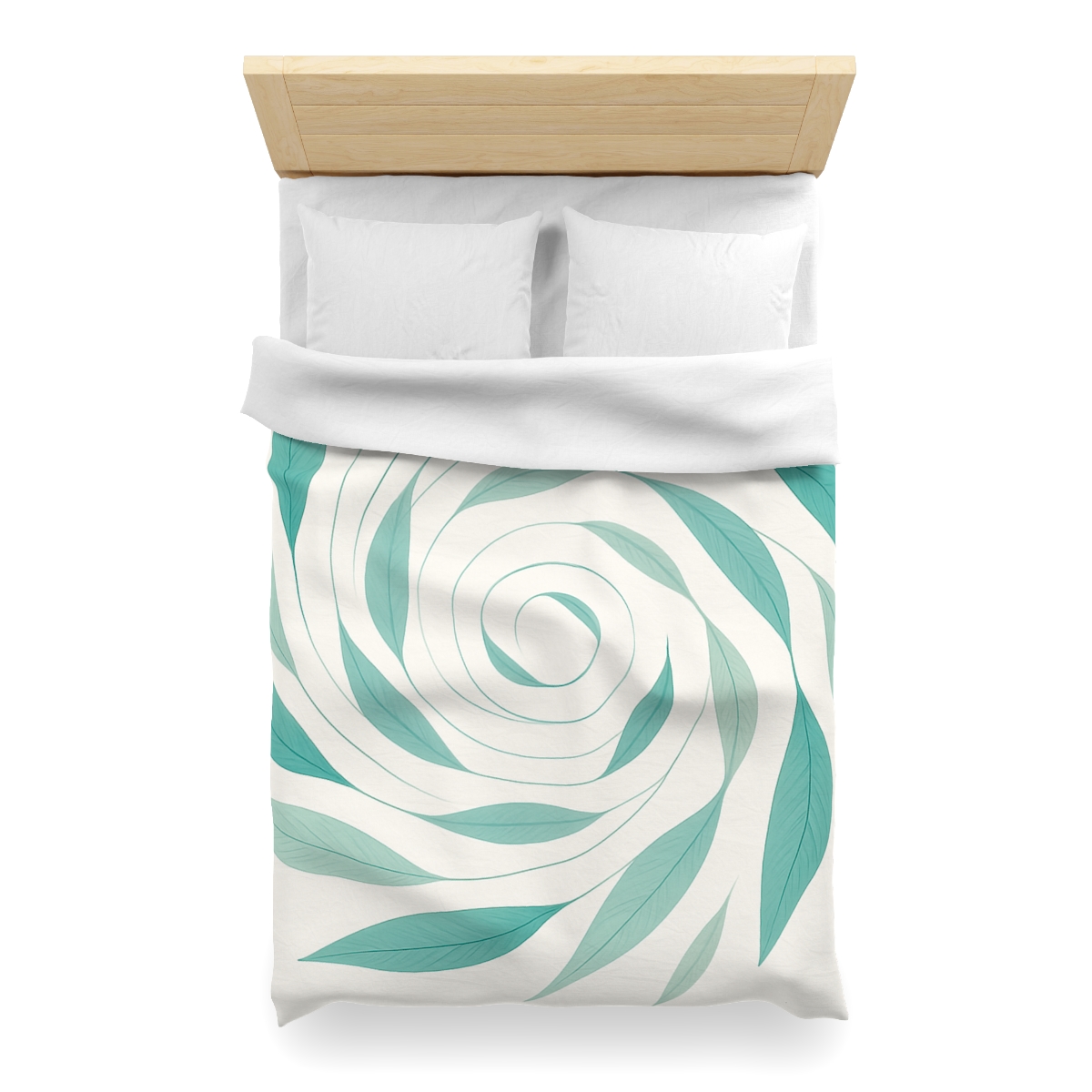 Orbiting Leaf Halo designer printed duvets